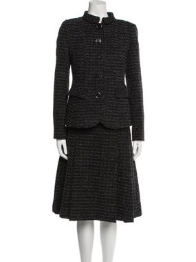 Burberry Black Tweed Women's Jacket and Skirt set 6 M S